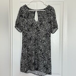 Free People Elegant Black and White Patterned Dress